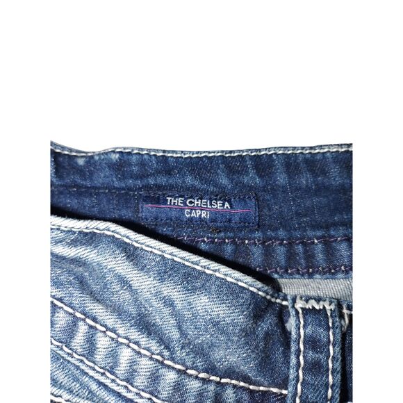 Vigoss The Chelsea Capris Womens 13/14 Blue Denim Grandmacore Westerncore Casual - Picture 6 of 9